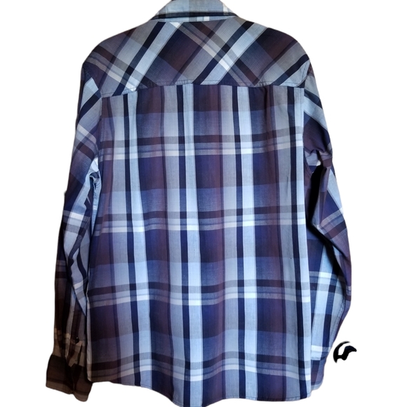 CJ Black Men's Shirt Roll Tab Button  Multicolored Plaid Sz M - Picture 2 of 7